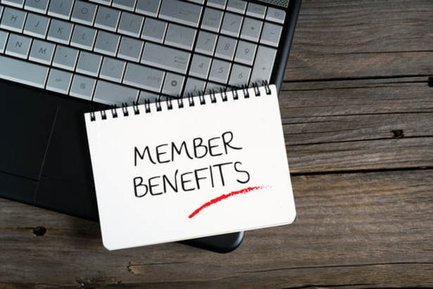 Member Benefits on keyboard image